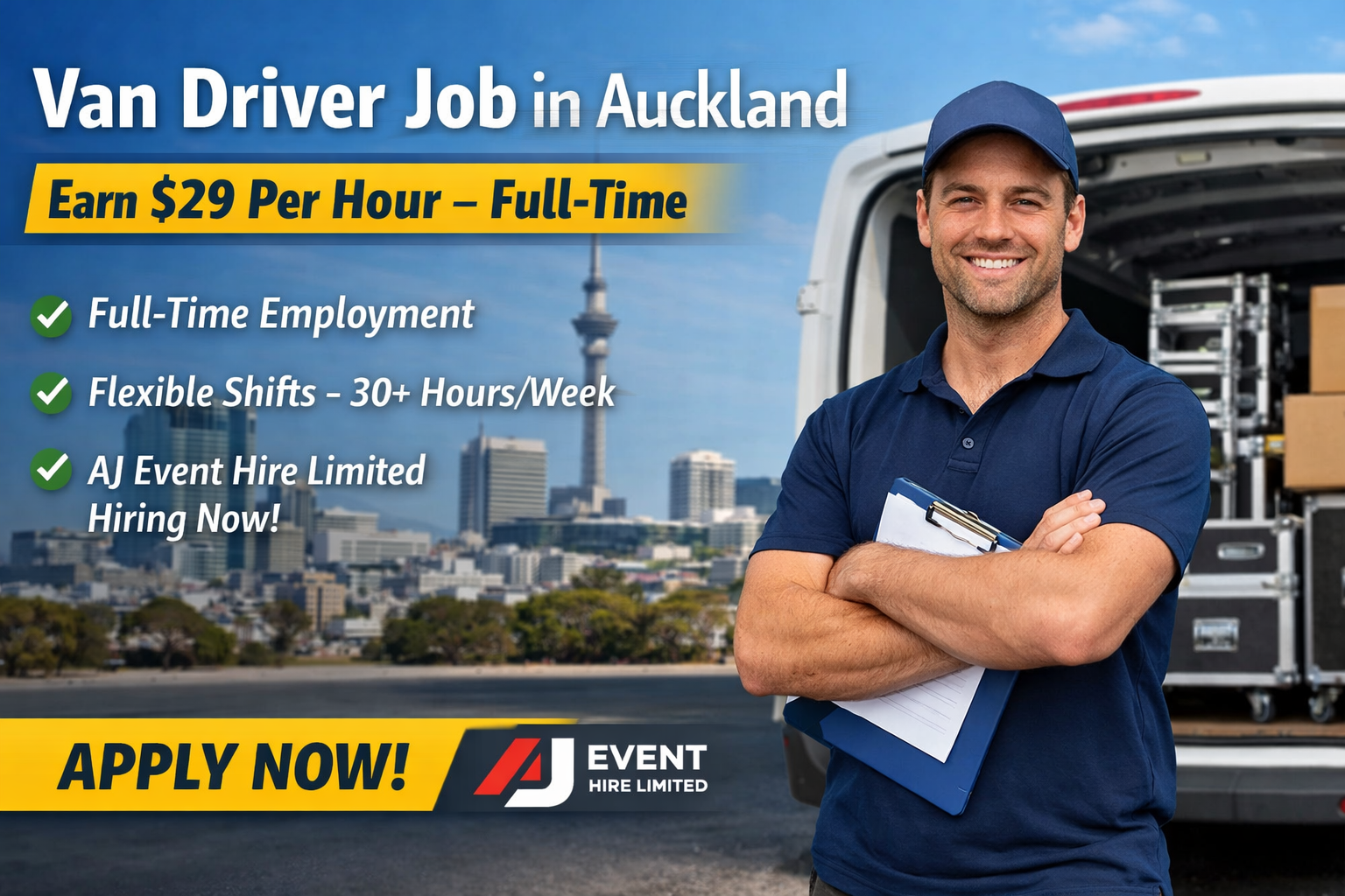 Van Driver Job in Auckland
